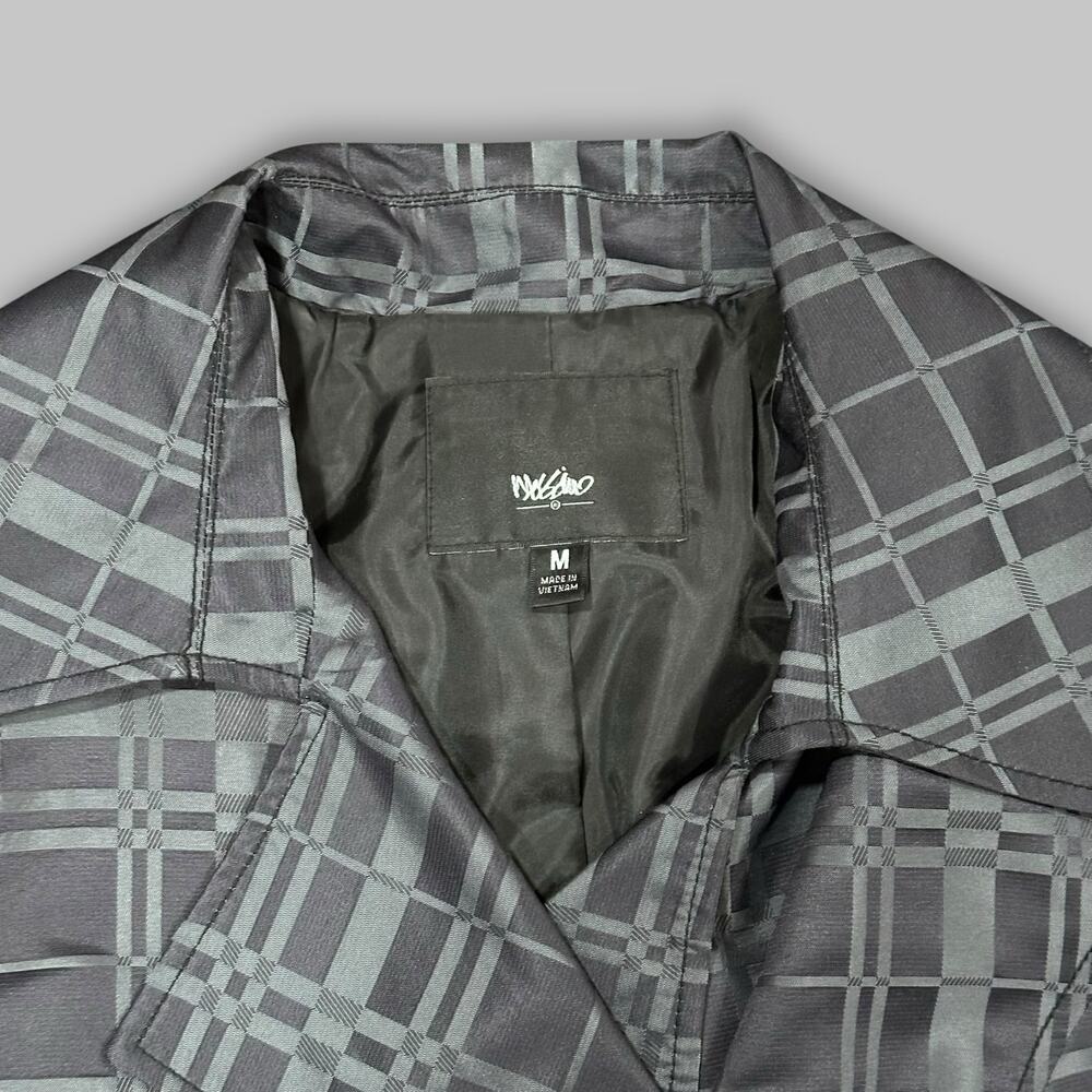 Mossimo Black Plaid Belted Trench Coat – Women’s Medium - Picture 4 of 6